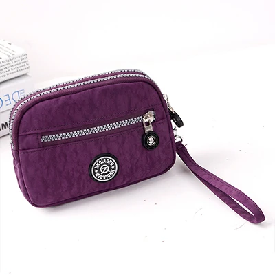 XUANLI Purple Модные мини портмоне женский клатч кошелек бумажник наручные сумки для женщин водонепроницаемый нейлон тряпичная сумка небольшой пакет sac - Цвет: XUANLI Purple