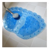 bathroom footprint mat trigger point massager non slip pebble shower room pad pvc tub bathing massage suction cup stress relax