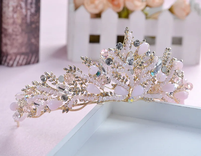 2017 New Arrived Tiaras Crown Hair Ornaments Wedding Hairwear Fantastic Pearl Crystal Bridal Headdress Accessories | Украшения и