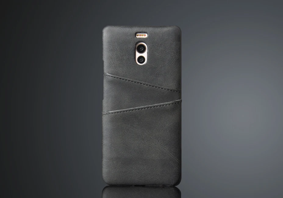 Black Кожаный чехол PDGB для Meizu M6s S6 M6t M6 Note Meizu 15 Plus, задняя крышка для Meizu Note 8 9, держатель для карт, чехол-кошелек - Цвет: Black
