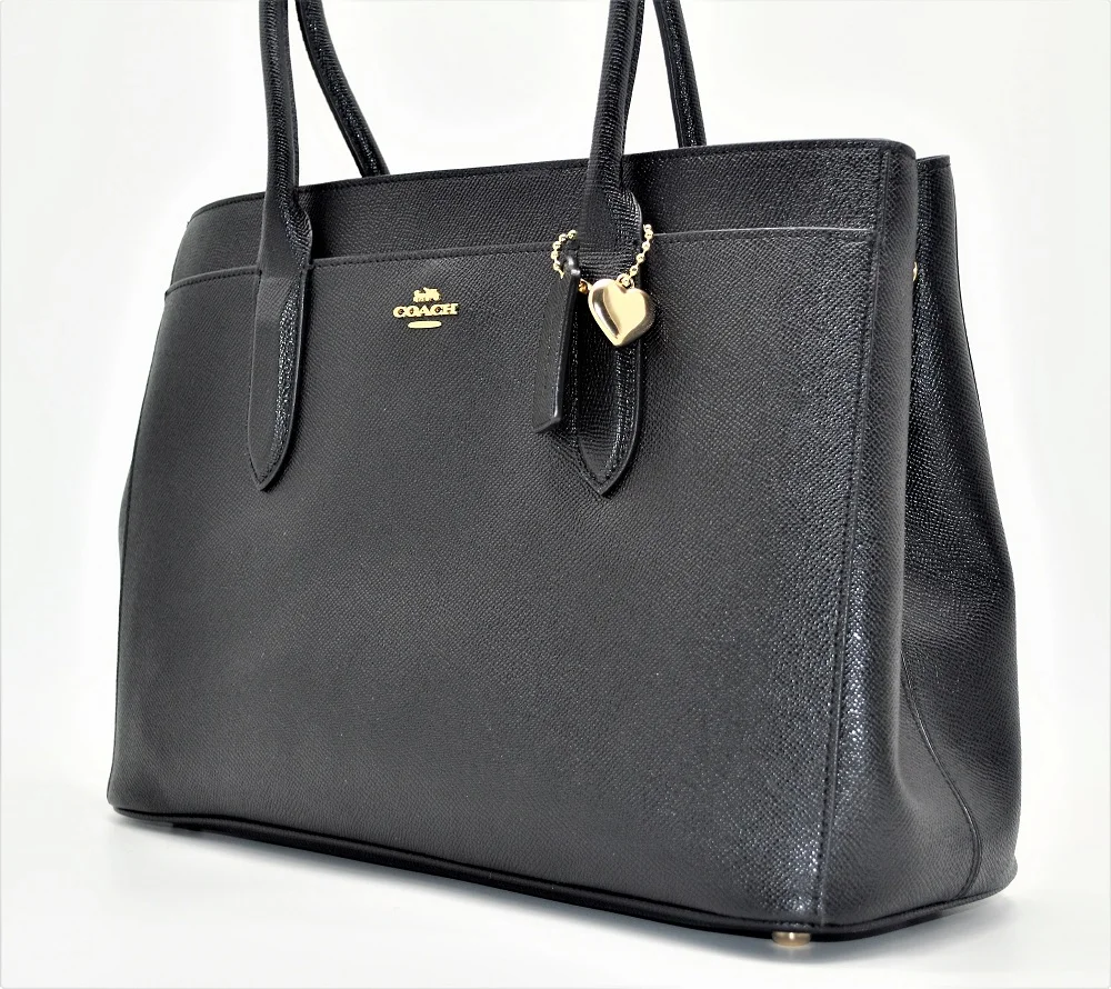 COACH women s Bailey Carryall in Crossgrain кожа(черный/золотой) Роскошные сумки для женщин дизайнерские сумки от Coach
