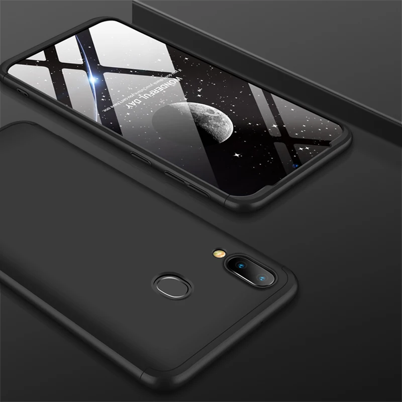360 Полное покрытие противоударный чехол для Samsung Galaxy M20 м 20 M205F 3 в 1 Жесткий ПК