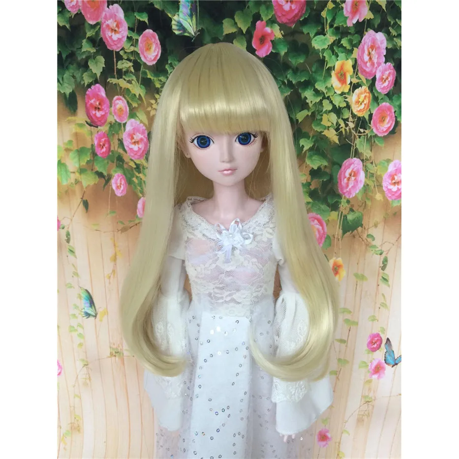 Cateleya BJD SD кукла волосы груша голова длинные прямые микро-рулон материал