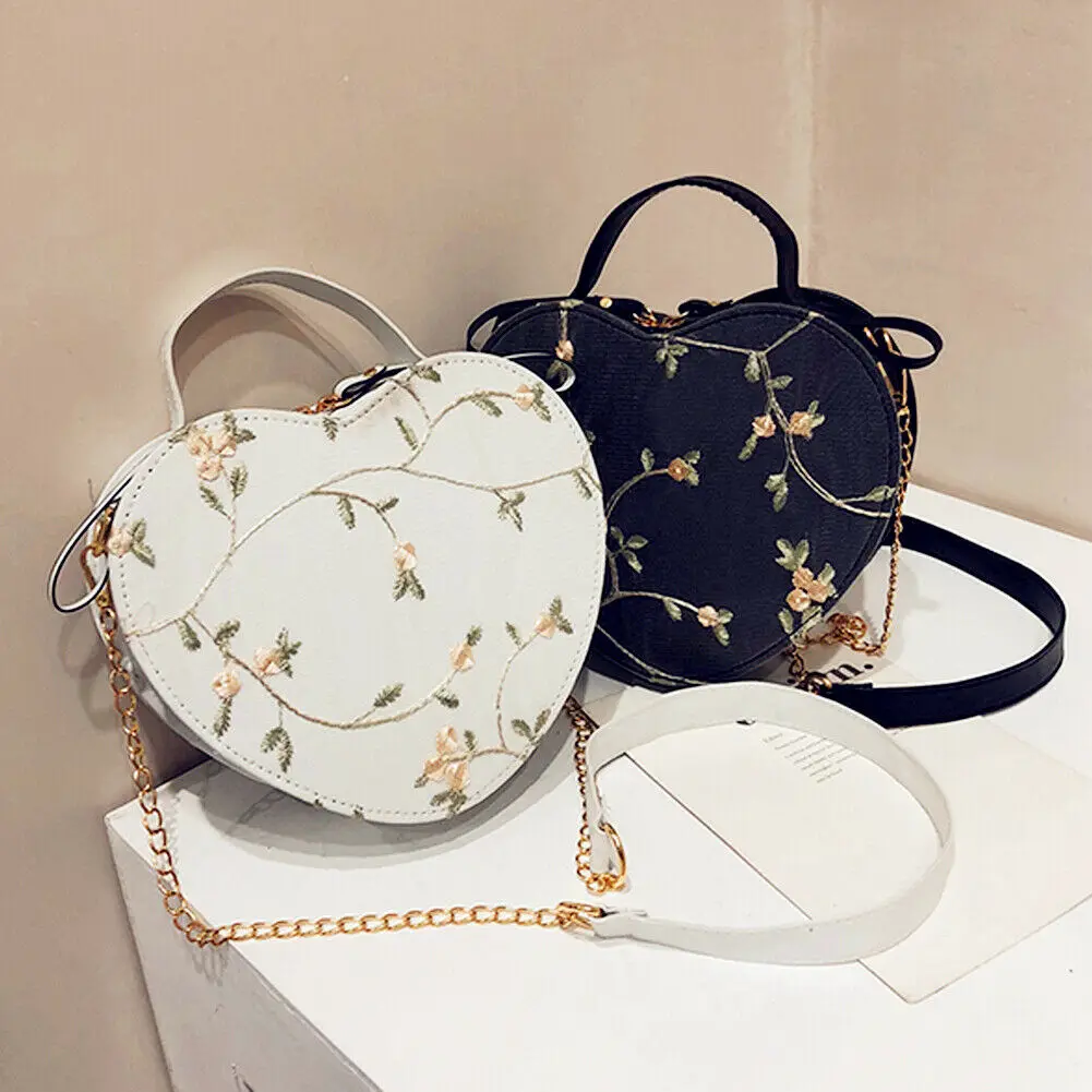 Новая женская кожаная сумка в форме сердца вечерняя сумка-мессенджер на плечо