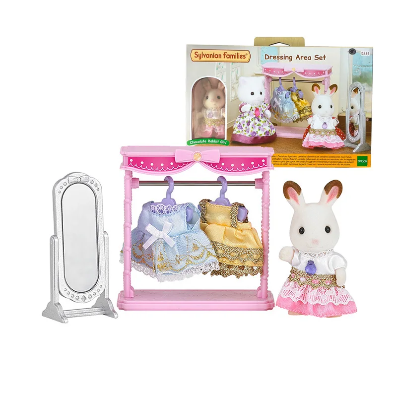Sylvanian Families кукольный домик гардеробный набор примерная комната фигурка кролик и 2