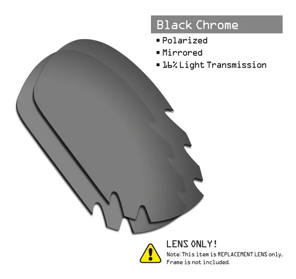 Black Chrome SmartVLT поляризованные Сменные линзы для солнцезащитных очков с вентилируемым отверстием от Oakley jawbone-несколько вариантов - Цвет линз: Black Chrome