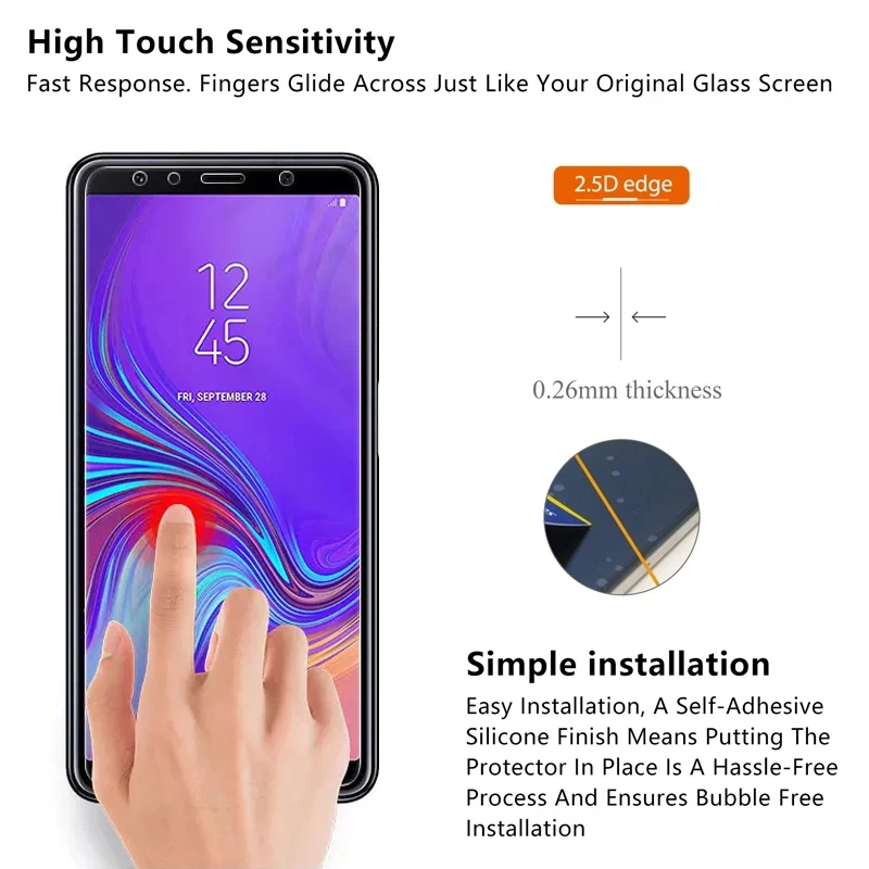 Для samsung galaxy A7 2018 закаленное стекло A8 плюс screenprotector a750 a730 защитный cam лист 7 8 tremp