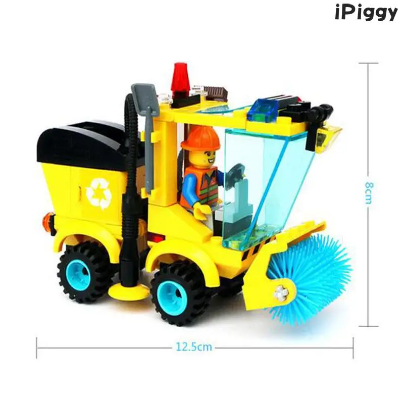 IPiggy 2018 102 шт. DIY образовательный Строительный кирпич строительный блок уборочная