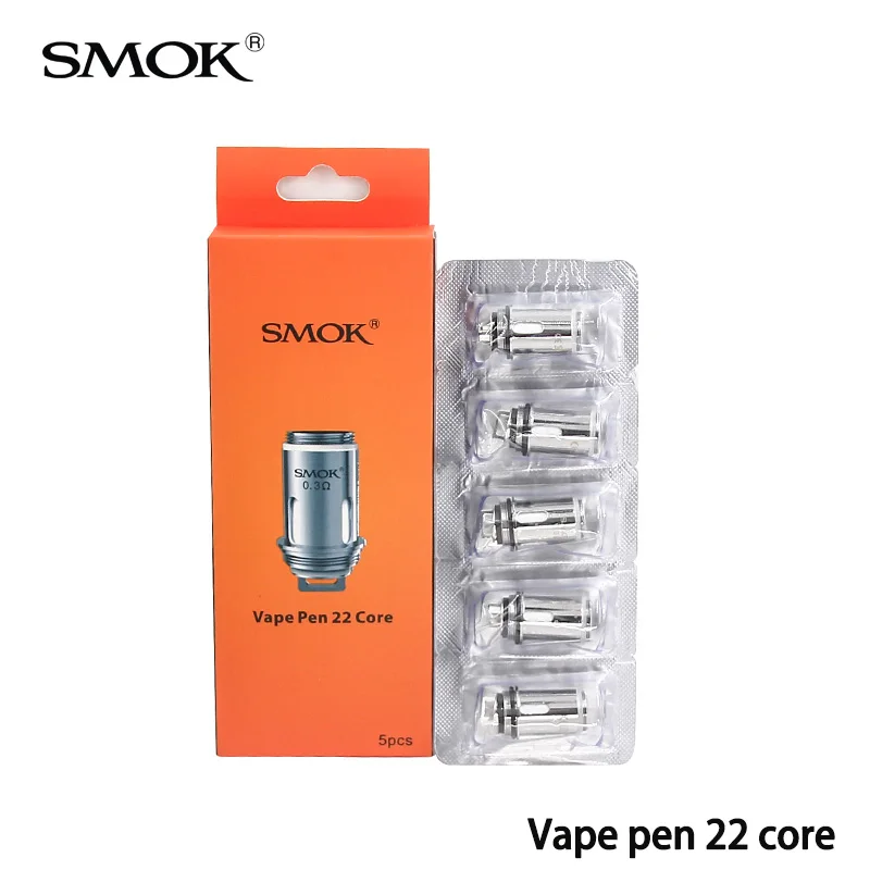 100% Original SMOK Vape Pen 22 Coil Head Resistance 0.3ohm Dual Core For VAPE PEN Tank KIT Electronic cigarette Vaporizer | Электроника