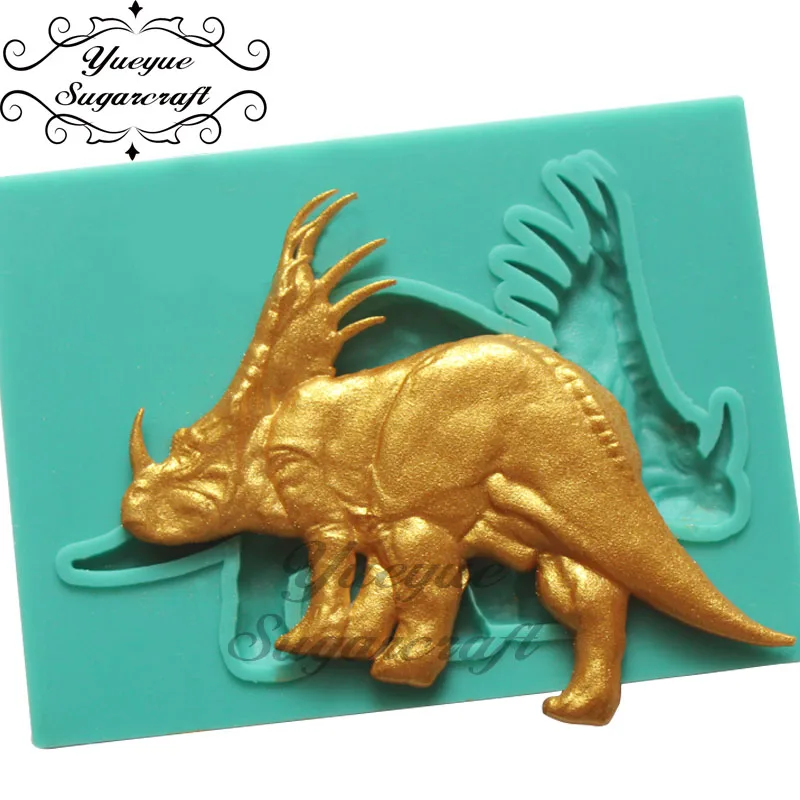 Yueyue Sugarcraft динозавр силиконовая форма помадка форма для украшения торта инструменты форма для шоколадной мастики