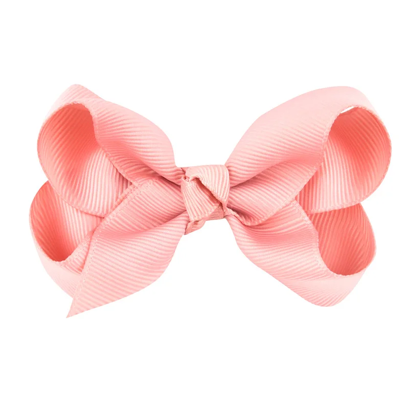 03Salmon Pink 3 дюйма новые милые Твердые бант заколки для волос для детей Детские волосы для девочек Бабочка карамельный цвет ленты аксессуары для волос - Цвет: 03Salmon Pink