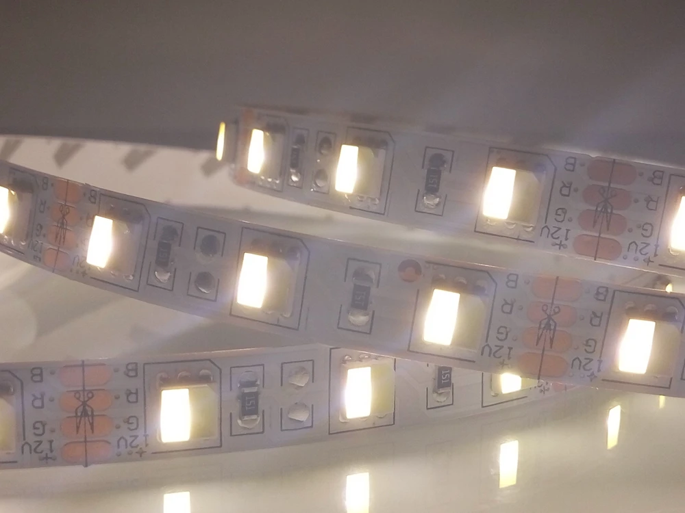 5050 Светодиодная лента CW/WW CCT светодиодная цветовая температура 5 м 2 цвета в 1Led