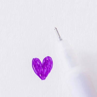 02 Purple 1 X простой дизайн, прозрачный матовый студенческий гель ручка школьные офисные принадлежности материал ручки escolar канцелярские принадлежности canetas papelaria - Цвет: 02 Purple