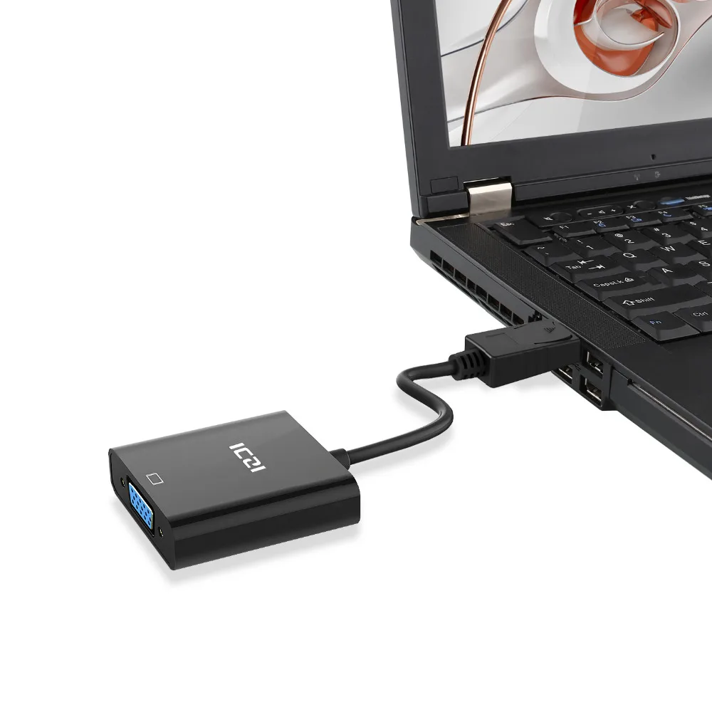 ICZI DP to VGA конвертер DisplayPort адаптер папа мама позолоченный 1080P для ПК ноутбуков