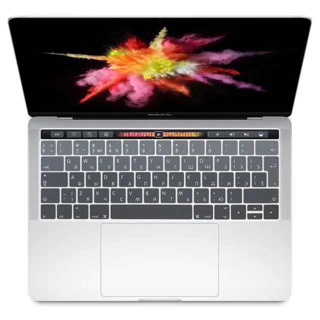 Gradient Black ЕВРО Великобритания русский силиконовый чехол для клавиатуры для нового MacBook Pro 13 A1706 Touchbar Pro 15 A1707 с сенсорной панелью выпуска - Цвет: Gradient Black