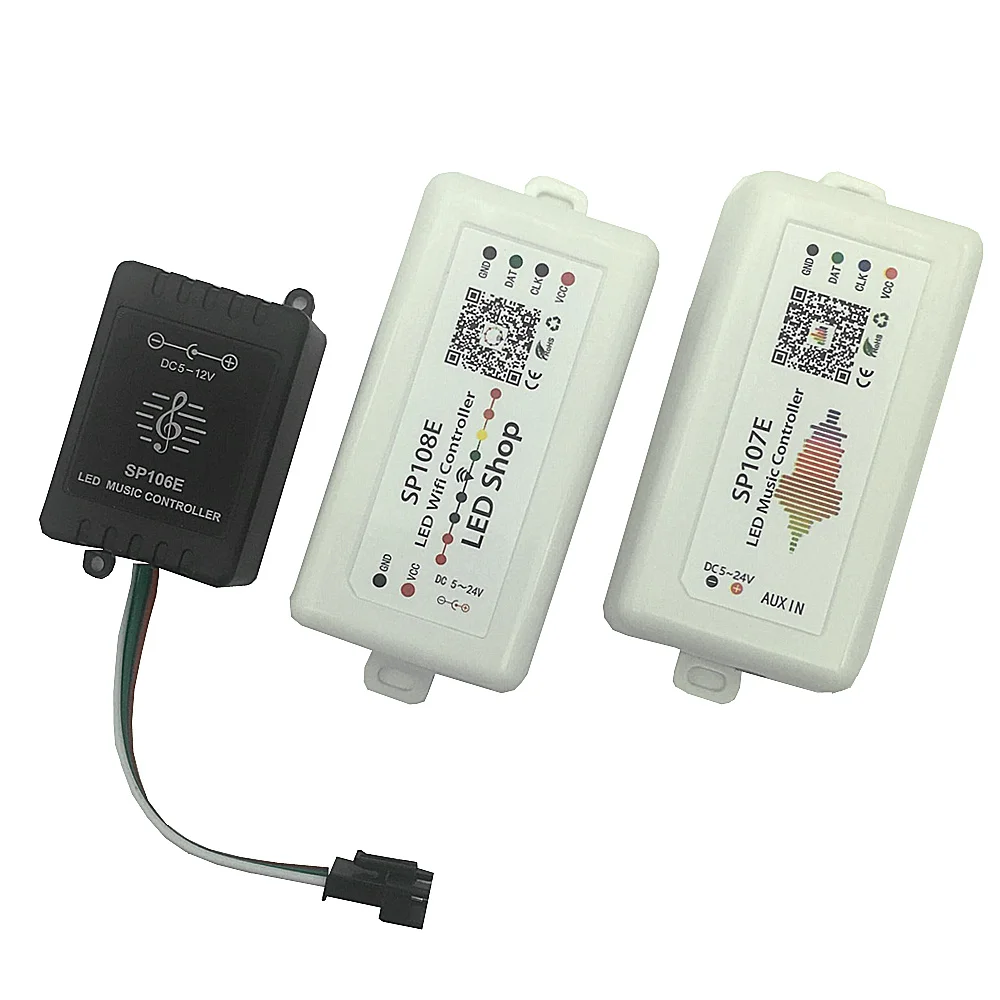 SP108E wifi WS2811 WS2812B светодиодный музыкальный контроллер SP107E SK6812 SP105E Bluetooth APA102 SP110E WS2801