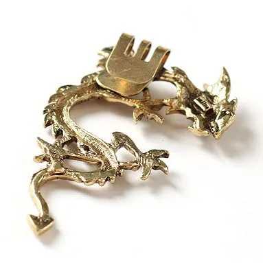 2014 Популярные готические винтажные мужские серьги каффы с драконом в стиле панк