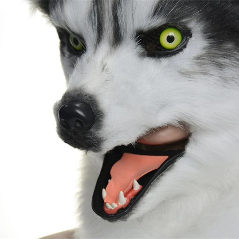 HuiTai Husky Хэллоуин и вечеринки специальная движущаяся маска для рта|Маски