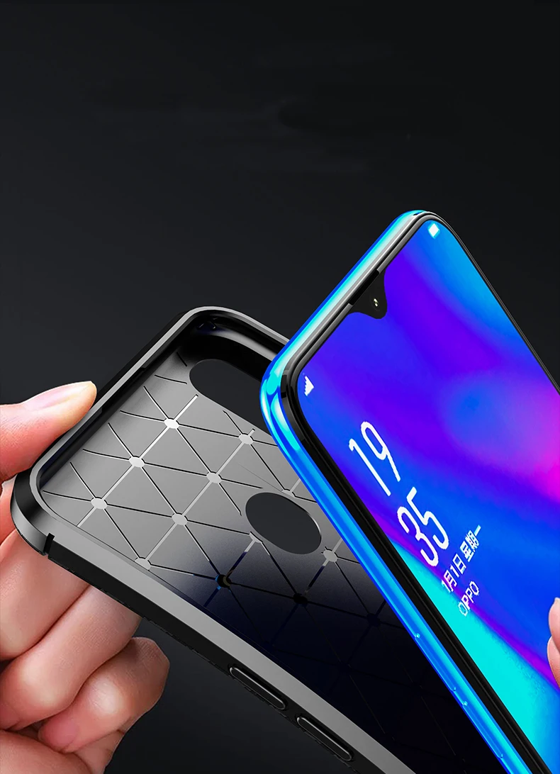Роскошные Матовый карбоновый чехол для OPPO F11 Pro Рено A7 R19 K1 настоящий я 3 мягкий
