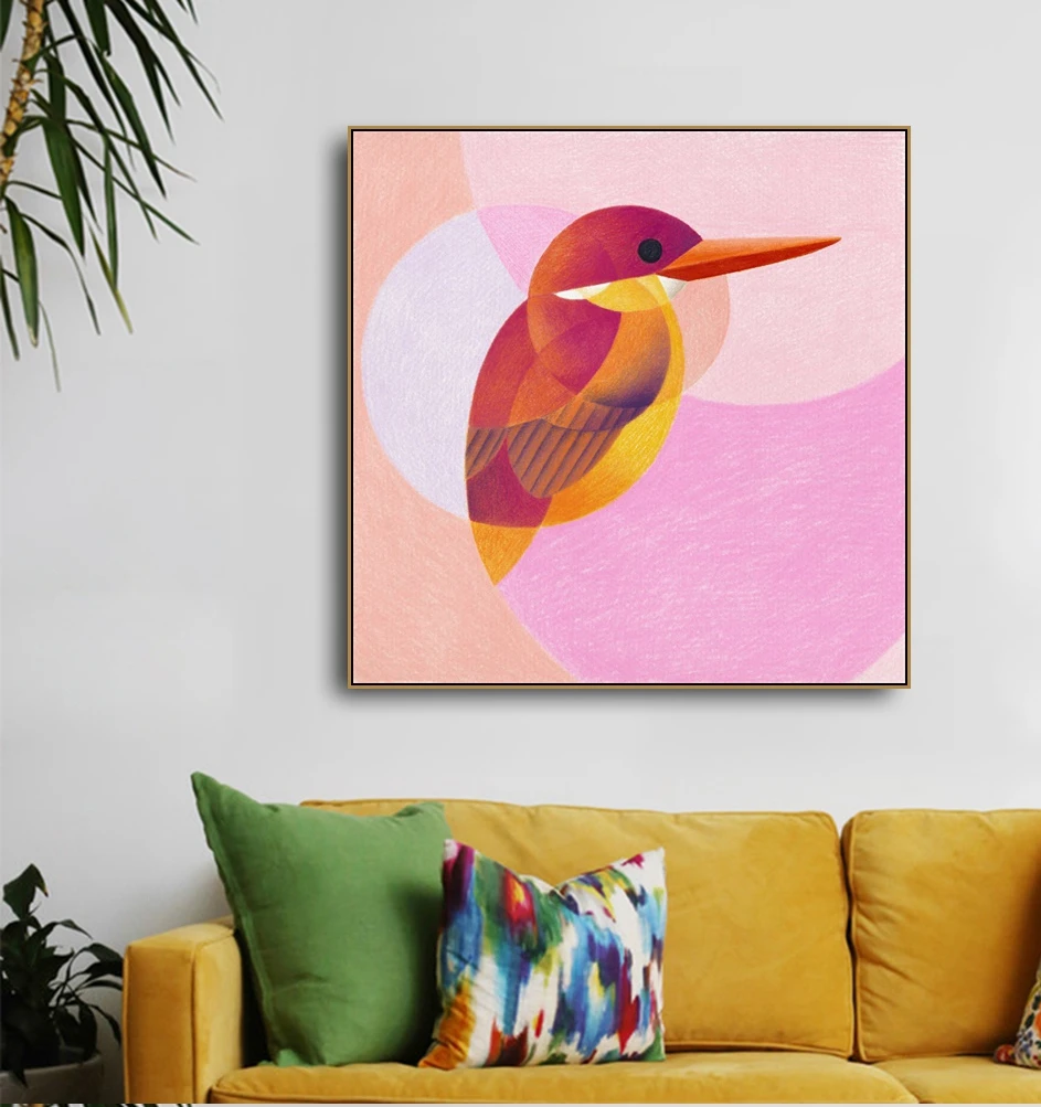 

Cartoon Birds Print Canvas Calligraphy Painting Wall art Pictures for Living Room Bedroom Art Posters Decoration Picture Morden