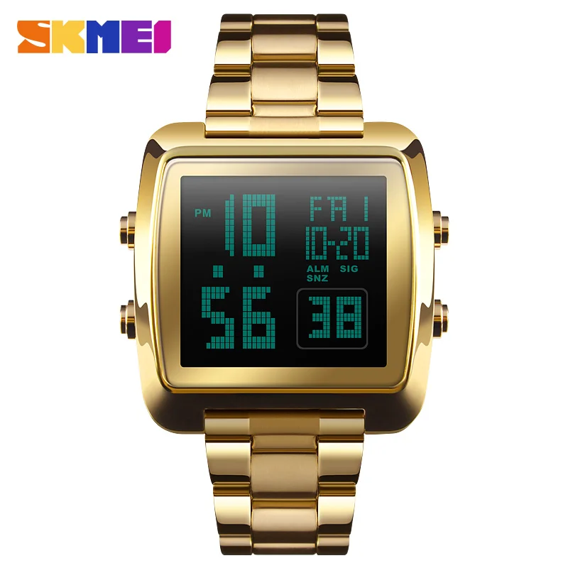 

SKMEI 1369 Digital Men Watch Outdoor Sports Tonneau Watches LED Display Men Wristwatch Fashion Casual Relogio Masculino Saati