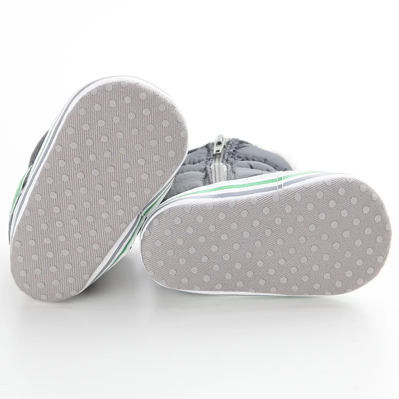 Осенне зимние Ботинки для мальчика флисовая однотонная обувь малышей мягкая