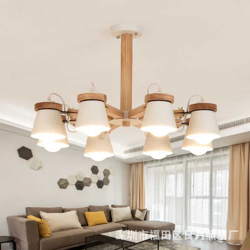 Скандинавский подвесной светильник s для дома современный Деревянный
