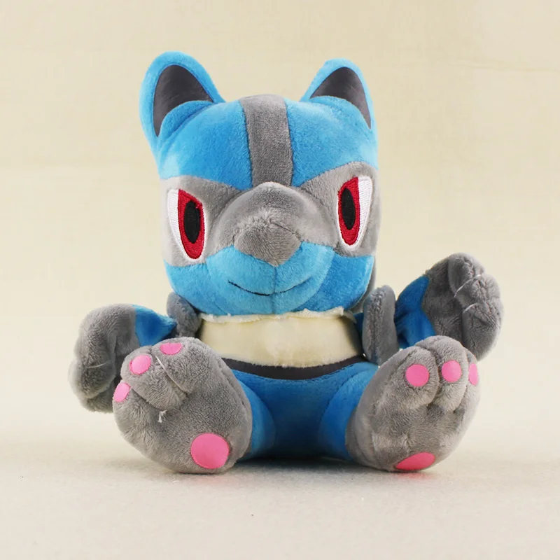 18 см аниме плюшевая кукла игрушки Magikarp Dragonite Lucario Gengar Torchic Lugia Ampharos Mewtwo плюшевый фигурки - Цвет: Lucario