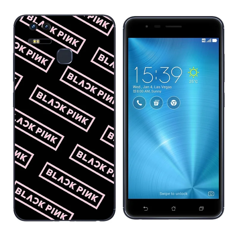 Case for Asus Zenfone 3 Zoom ZE553KL 5.5" Black Letters Printing Back Cover Soft TPU 3zoom Silicon |