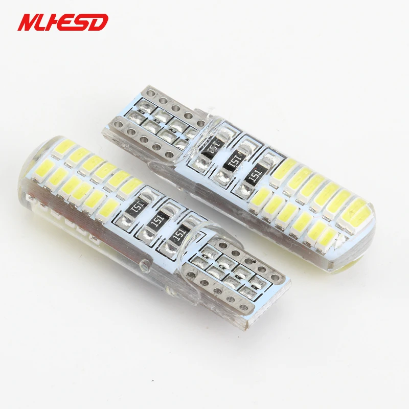 100 шт. Новый Автомобильный светодиодный T10 194 W5W Canbus t10 24SMD 3014 Светодиодный w5w