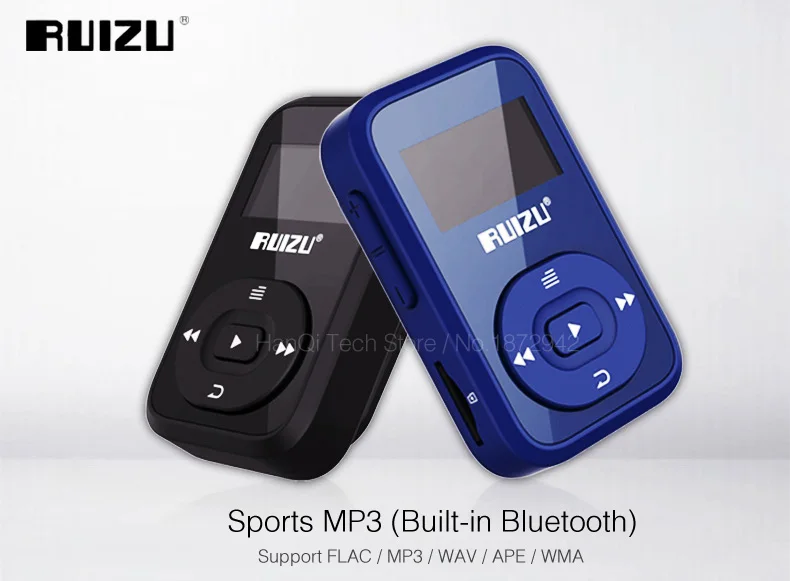 Ruidu X26 Спортивный Bluetooth MP3 музыкальный плеер рекордер FM радио Поддержка SD карты клип Bluetooth mp3 плееры 8 Гб Поддержка TF карты