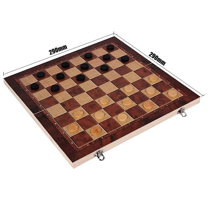 

Chess Set Board Travel Games Chess Backgammon Entertainment New Design 3 in 1