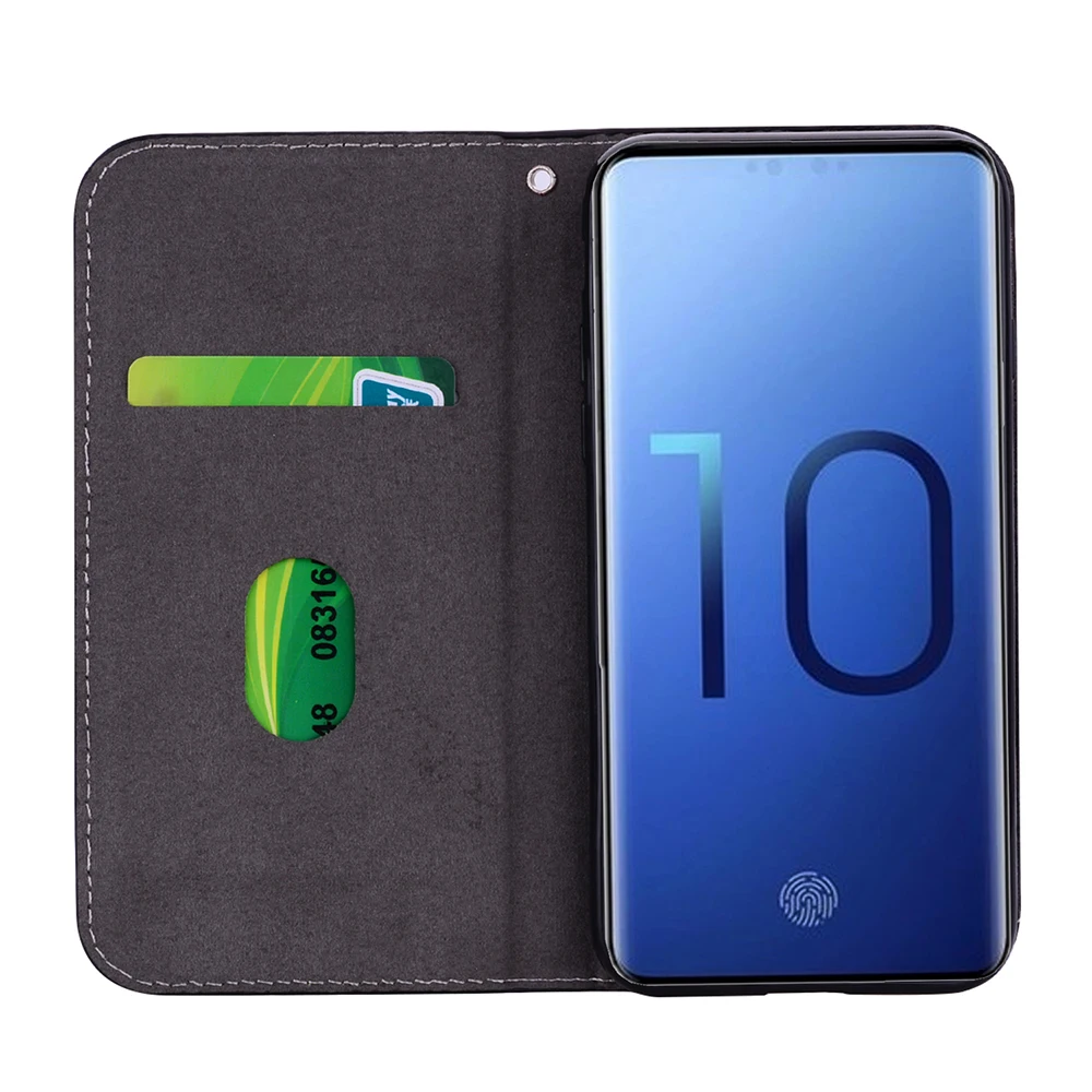 Магнитный чехол-книжка из крокодиловой кожи с блестками для Samsung S8 S9 S10 Plus S10e Note 9 M10