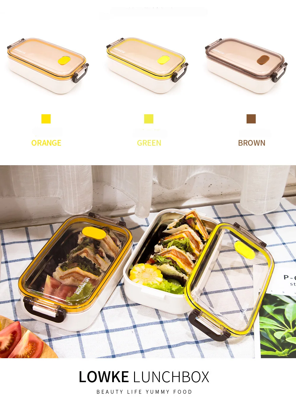 Портативный креативный Студенческая коробка для завтрака Bento Box пластиковый офисный автомобиль подходит для нагревания в микроволновке квадратный двухслойный контейнер для еды
