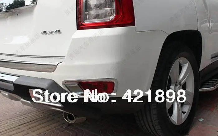 

For Jeep Compass 2011 2012 2013 2014 2015 ABS Chrome Rear Fog Light Lamp Cover Trim 2 pcs