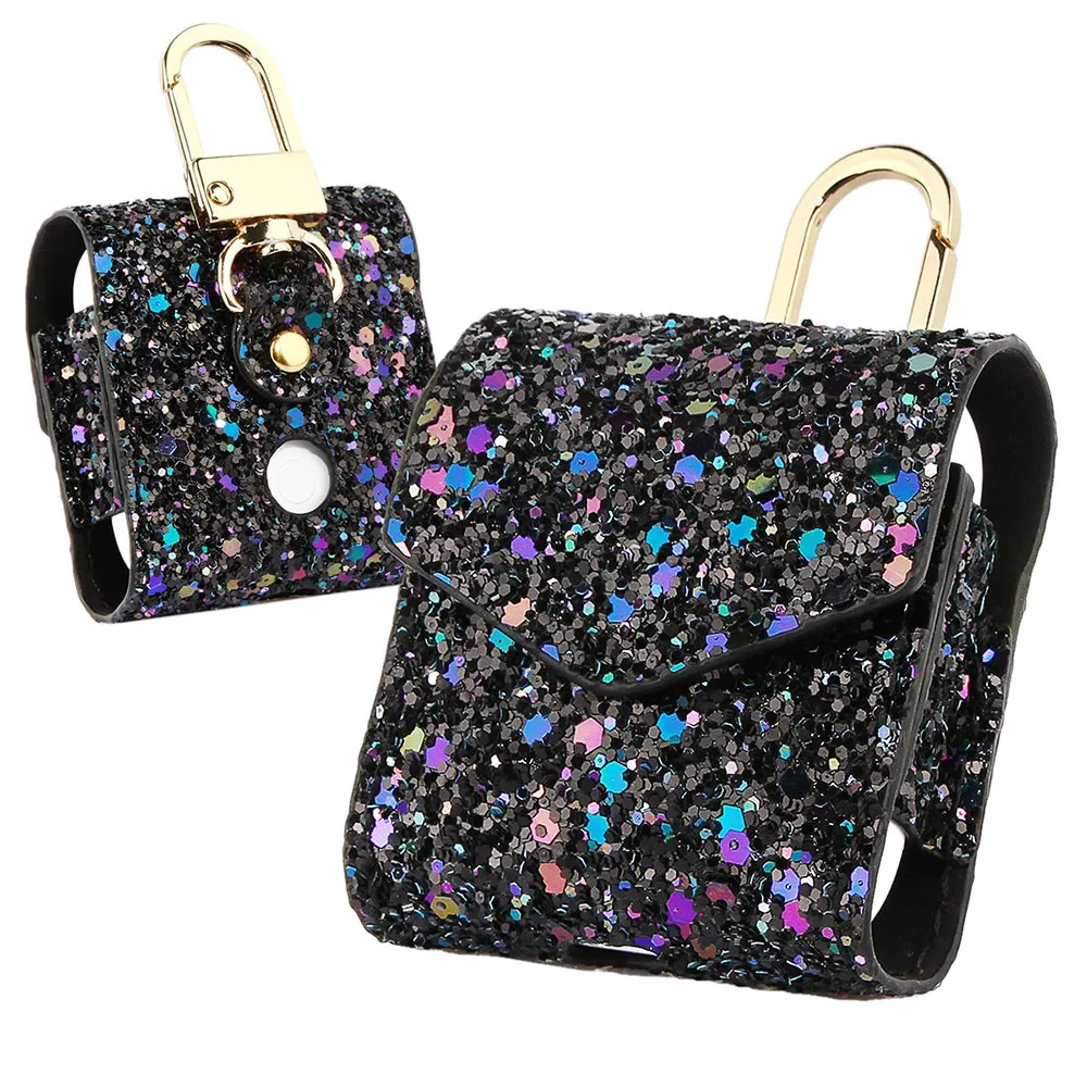 Z527 Headphone anti-lost 2019 For AirPods Case Magnetic Closure Leather Cover With Anti-lost Keychain Glitter | Электроника