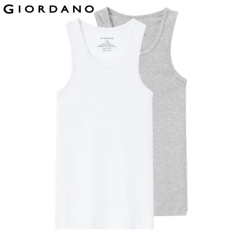 Giordano майка slim fit выполнена из двухсекционного хлопка с U образным вырезом имеется