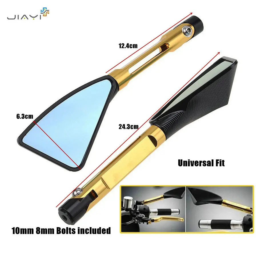 Боковые 3D зеркала заднего вида Tomok CNC 8 мм 10 для Yamaha XT660 WR250 WR125 XT125 YBR250 YBR125 скутер Majesty