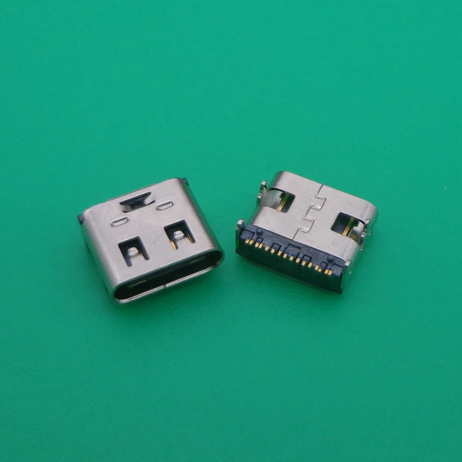 Разъем типа C 16 Pin Женский правый угол SMT Tab USB 3 1 версия гнездо Зарядное устройство
