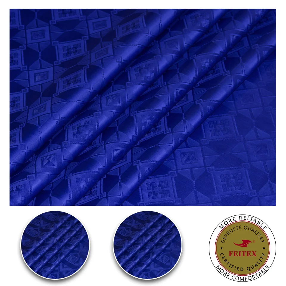 Новый дизайн африканская хлопчатобумажная ткань для платья королевский синий