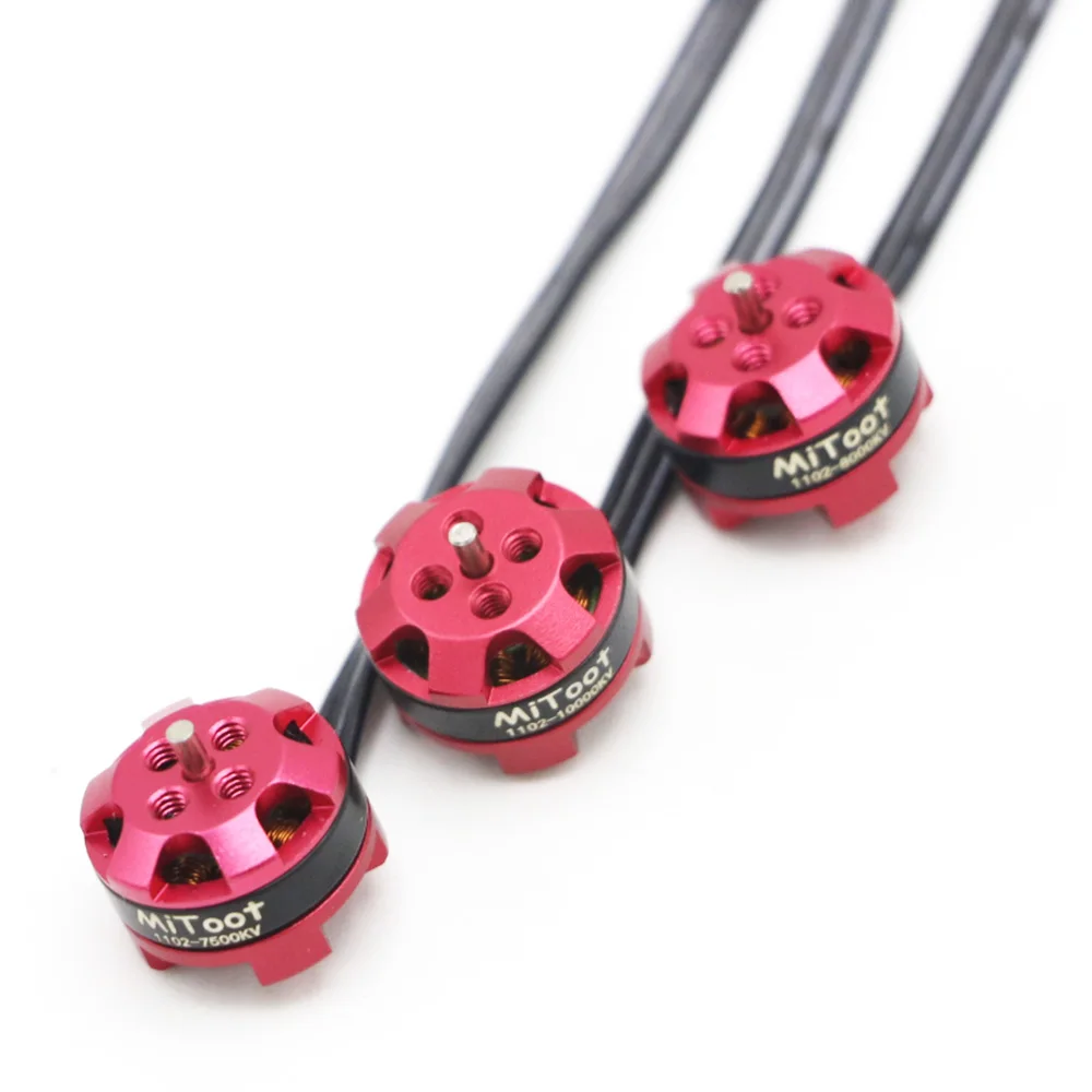 4 шт./лот Mitoot 1102 7500KV 8000KV 10000KV 1-3S бесщеточный двигатель для 50-90 мм Micro FPV гоночного