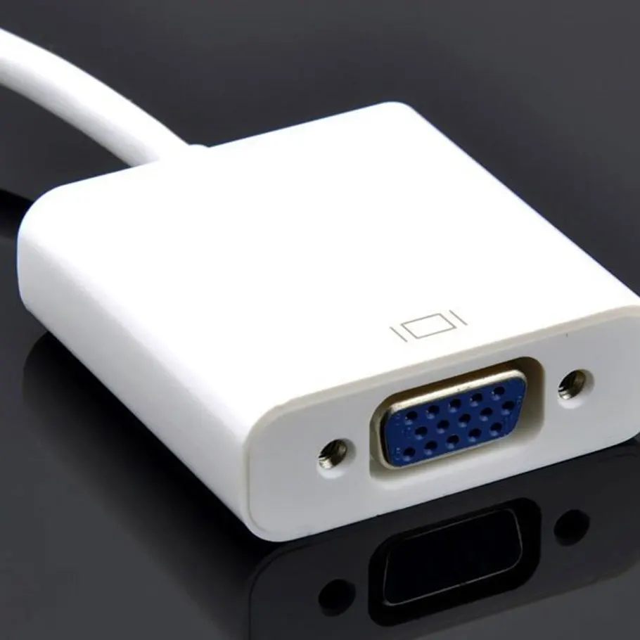 Мини Кабель адаптер для порта дисплея переходник DP VGA Apple MacBook Air Pro iMac Mac Mini Белый