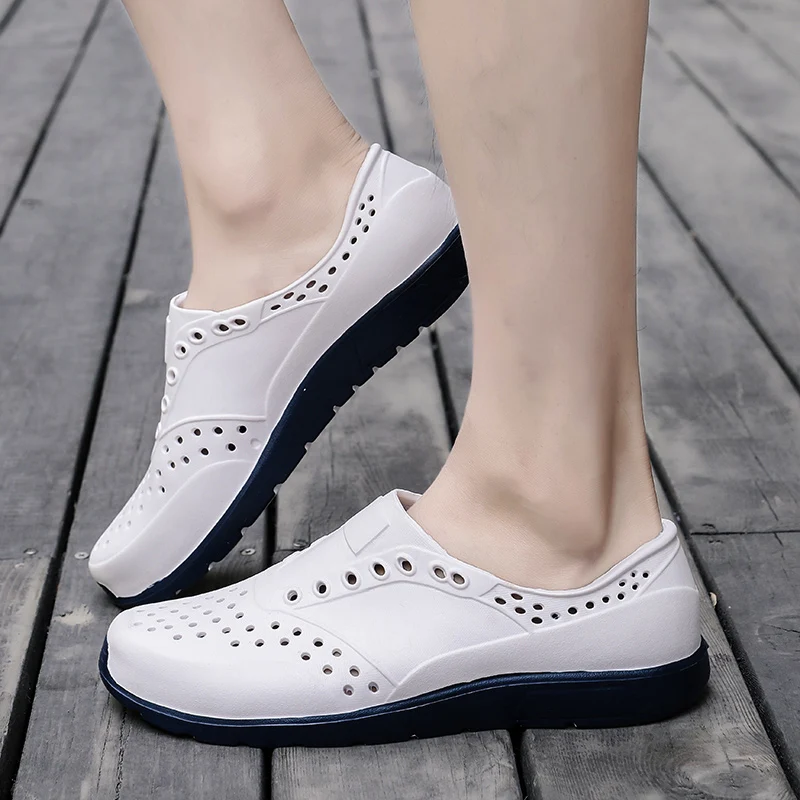 Мужские шлепанцы Пляжные сандалии Удобная обувь с отверстиями Нескользящие