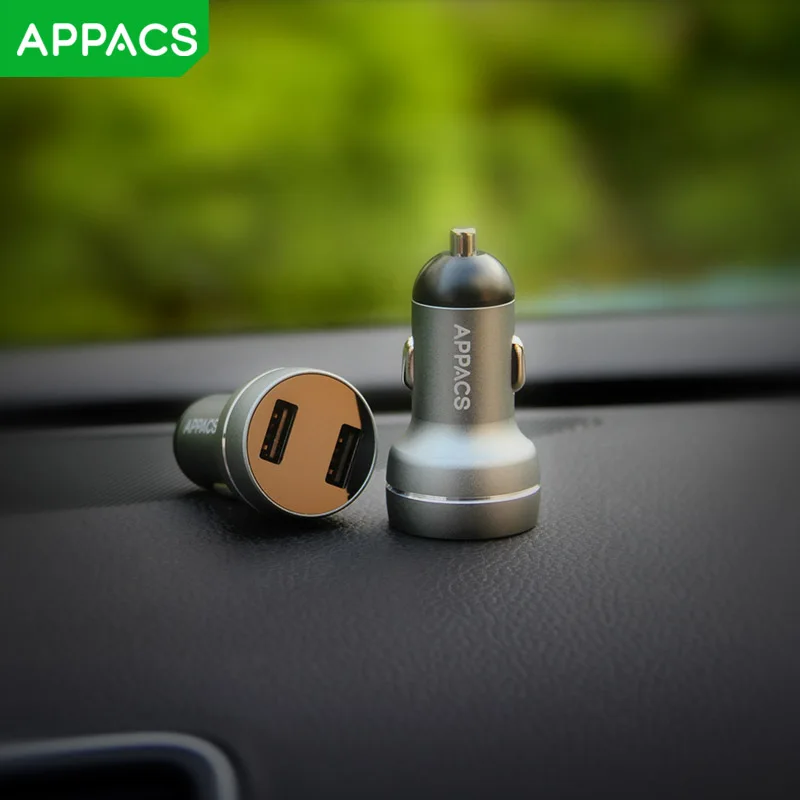 APPACS двойной Переходник USB для зарядки в машине универсальный Смарт 5V 3.4A Быстрая
