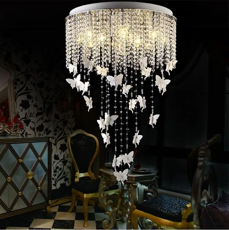 

Luxury Modern Chandelier K9 Crystal Ceiling Lamp 110-240v Restaurant Lighting Lustre Home Decoration Free shipping PL422