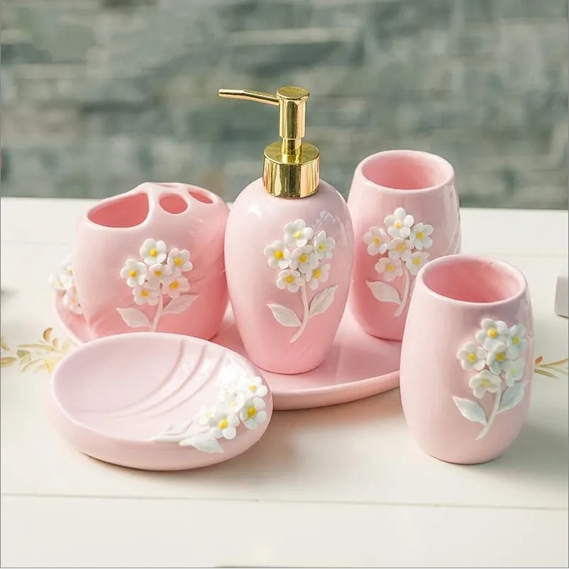 Модные аксессуары для ванной керамические набор Лосьон бутылка держатель зубной