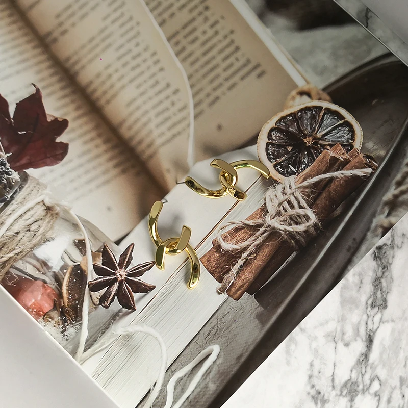 Peri'sbox Золотые Большие серьги-гвоздики с цепочкой для женщин, серьги-гвоздики 42 мм* 18 мм