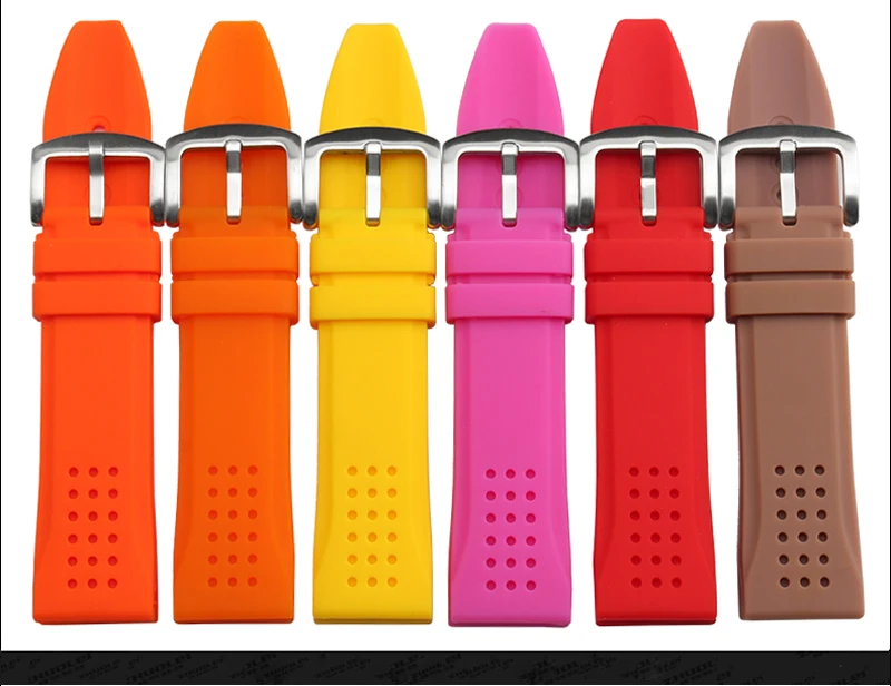 New! Breathable silicone watch strap for men and women Armani Panerai 24mm colorful accessories | Наручные часы