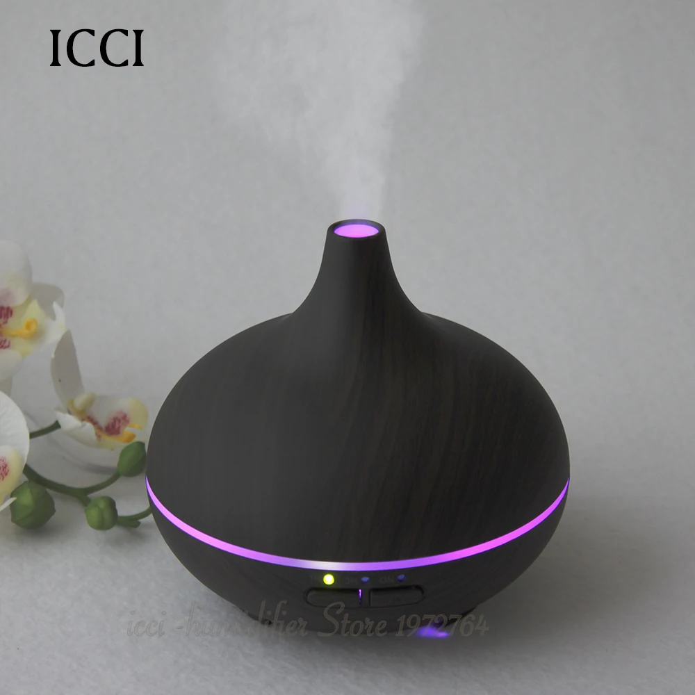 

icci Humidifier Essential oil diffuser Aroma diffuser Diffuseur huile essentiel Oil diffuser with led lamp capacity 150ml