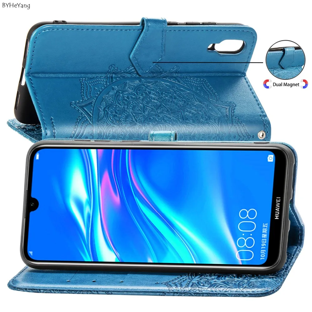 Чехол Enjoy 9 из искусственной кожи и держатель чехлы портмоне ТПУ для Huawei роскошный